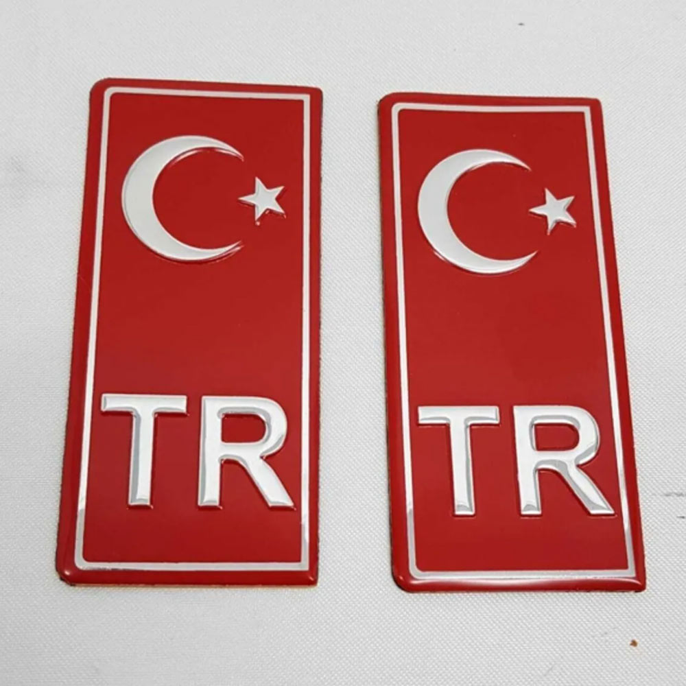 Oto Aksesuar Tr Plaka Stıcker 2'li 