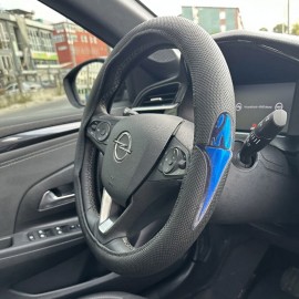 Geçmeli Direksiyon Kılıfı Fosforlu Meşale Mavi