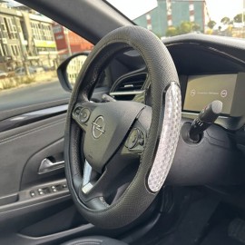 Geçmeli Direksiyon Kılıfı Fosforlu Tutmalı Gümüş