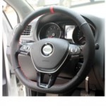 Yüzüklü Alcantara - Karbon Model Dikişli Oto Direksiyon Kılıfı