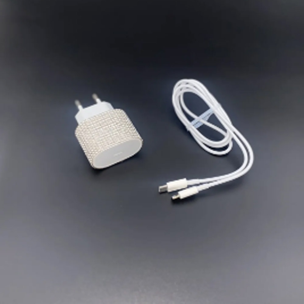 Taşlı Iphone Type-C 20W Hızlı Şarj + Kablo Hediyeli