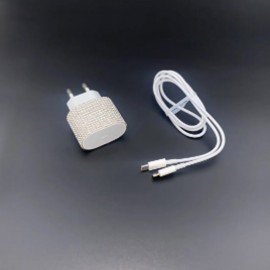 Taşlı Iphone Type-C 20W Hızlı Şarj + Kablo Hediyeli