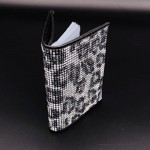 Beyaz Taşlı Leopar Desen Kartlık Cüzdan
