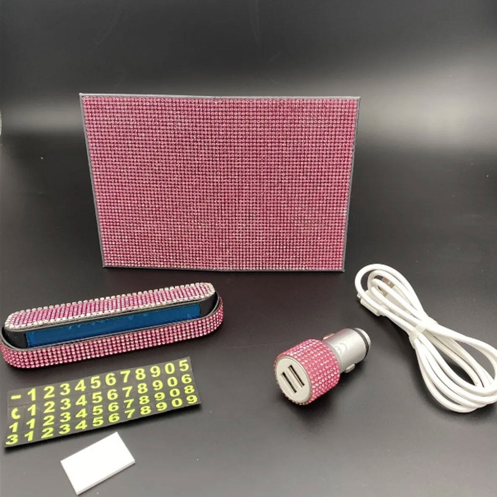 Pembe Taşlı Ruhsat,Numaratör Şarj Set (Iphone Kablo Hediyeli)