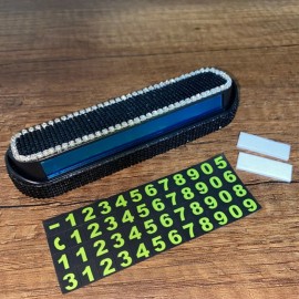 Siyah Taşlı Gümüş Üst Detaylı Araç Içi Numaratör