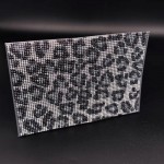 Leopar Beyaz Taşlı Ruhsat Kılıfı